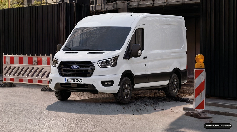 Ford Transit auf Baustelle