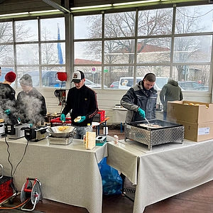 Aufnahme von dem Essensbereich von innen 