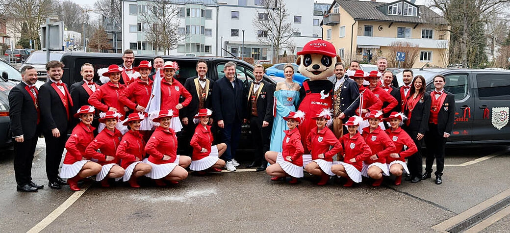 Faschingsgarde Rosenheim mit Peter Grubauer von Freilinger & Geisler