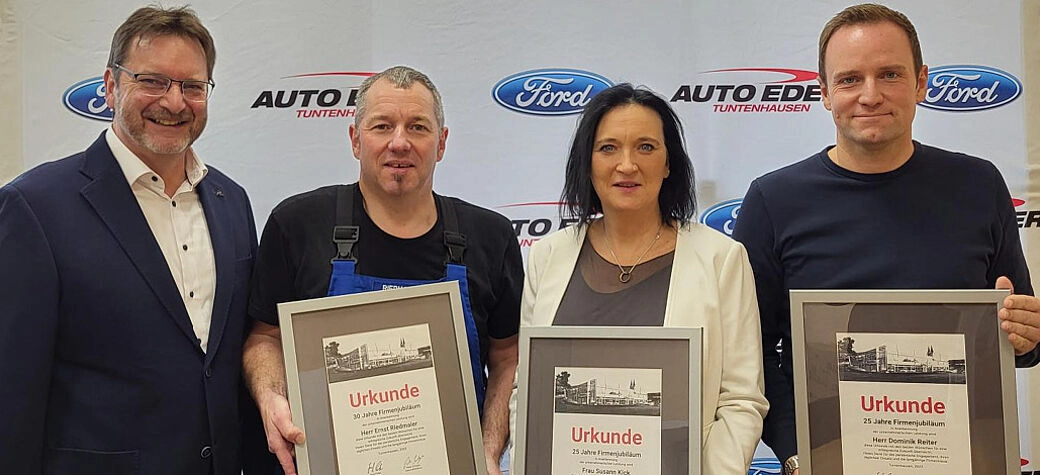 Mitarbeiter-Ehrung bei Auto Eder Tuntenhausen