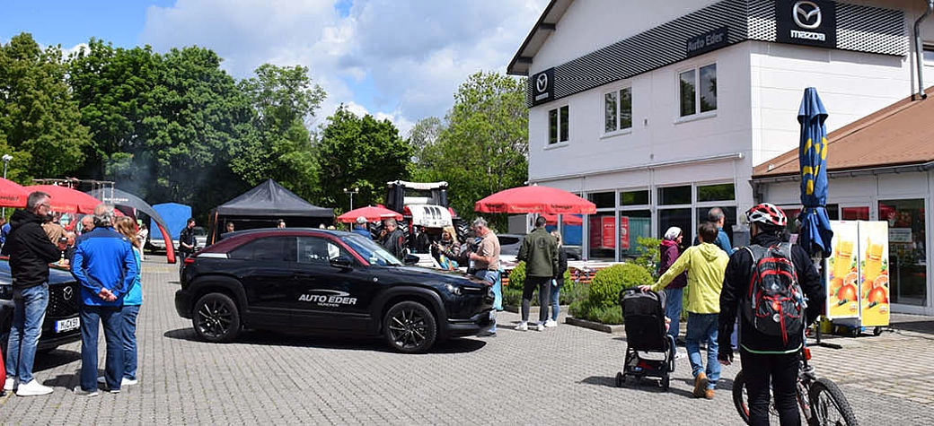 Große Aufnahme von Event mit Besuchern