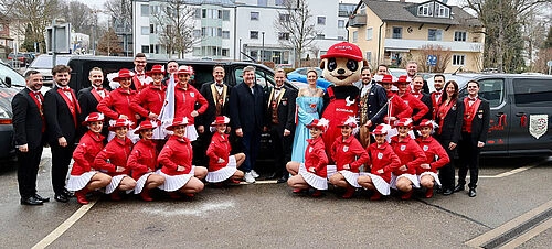 Faschingsgarde Rosenheim mit Peter Grubauer von Freilinger & Geisler