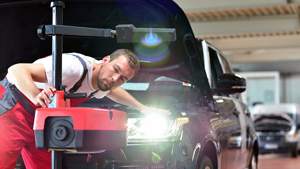 Lichttest am Auto