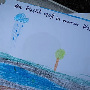 Gemaltes Bild zum Thema Wasser