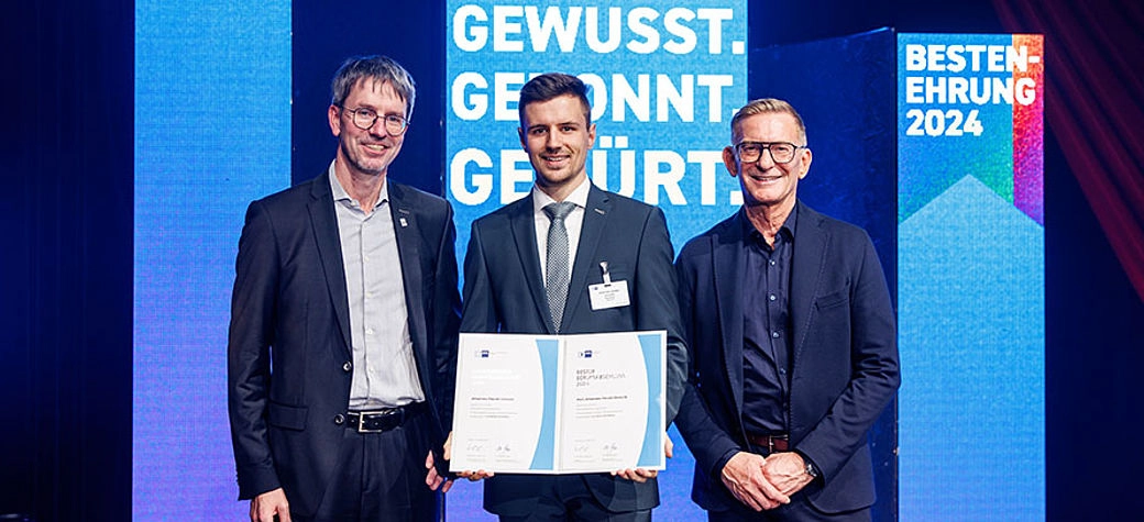 Johannes bei der Auszeichnung